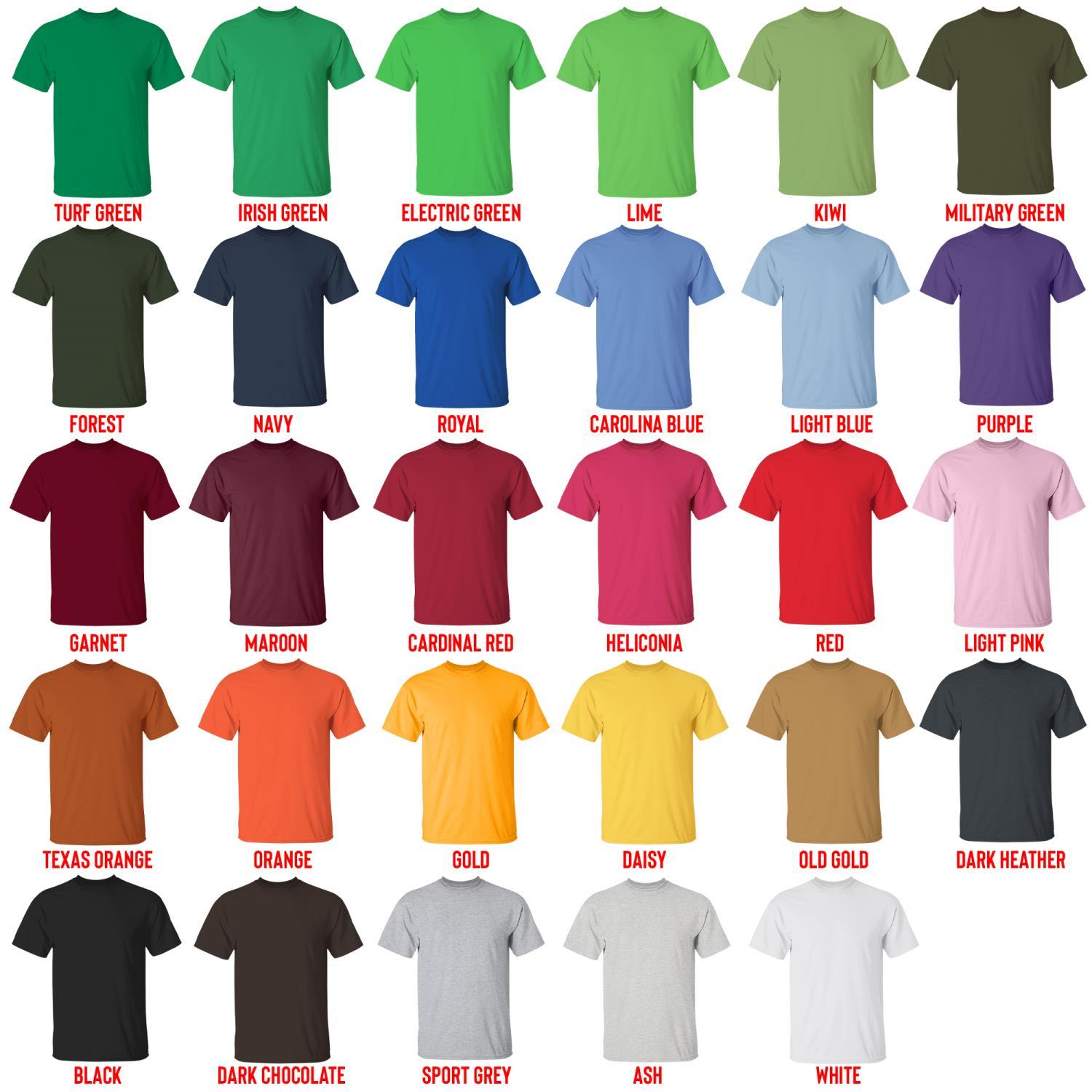 t shirt color chart - Solo Leveling UK Shop